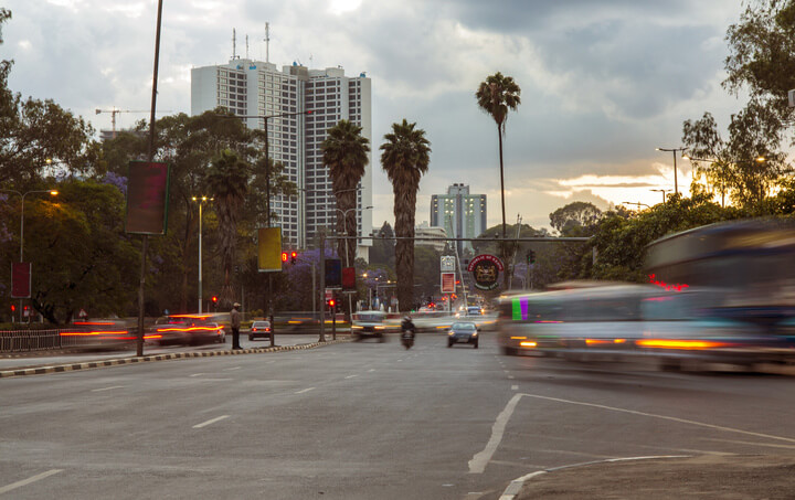 Nairobi Traffic At Dusk